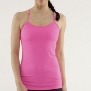 Lululemon Power-Y Tank, Luon, Bright Pink, Size